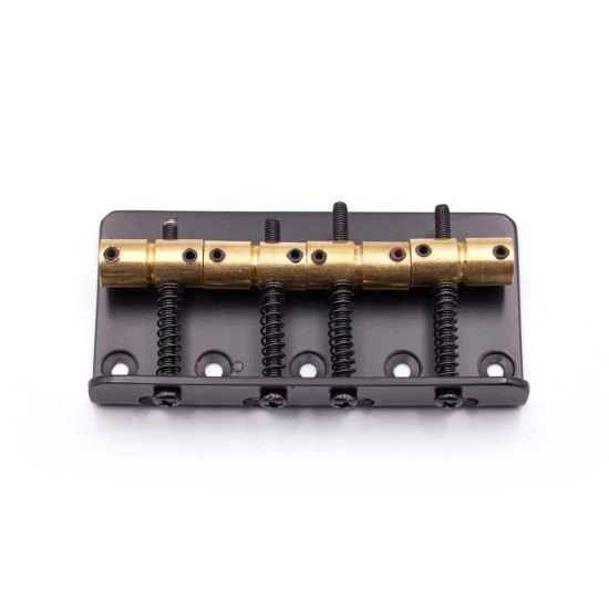 Brokk Classic Standard 4 String Bass Bridge - Matte Black - Brass Saddles