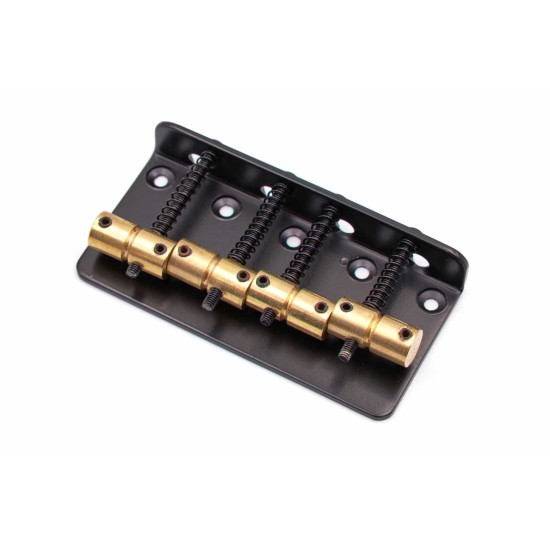 Brokk Classic Standard 4 String Bass Bridge - Matte Black - Brass Saddles