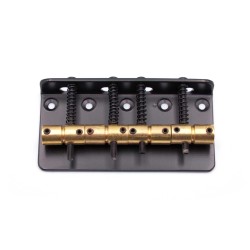 Brokk Classic Standard 4 String Bass Bridge - Matte Black - Brass Saddles