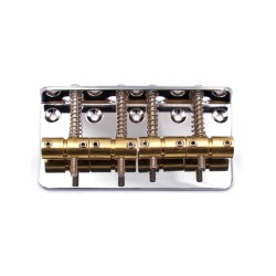 Brokk Classic Standard 4 String Bass Bridge - Chrome - Brass Saddles